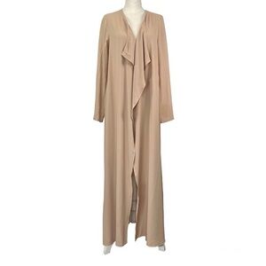 Naked Wardrobe Sheer Duster Beige